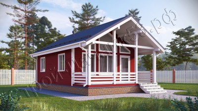 Проект каркасно-щитового дома Д–24